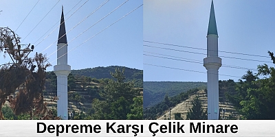 Depreme karşı çelik konstrüksüyon minare