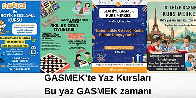GASMEK’te Yaz Kursları Sizleri Bekliyor!