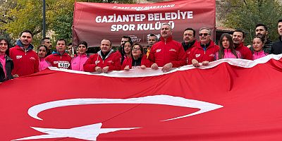 Gaziantep 7.inci Gazi Maratonu 1498 sporcuyla koşuldu