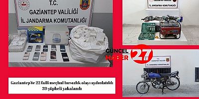 Gaziantep’te 22 faili meçhul hırsızlık olayı aydınlatıldı: 39 şüpheli yakalandı