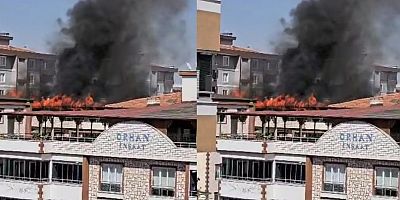 Gaziantep’te Çatıdaki Yangın Korkuttu