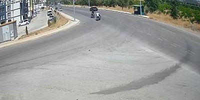 Gaziantep’te motosiklet kazası kamerada