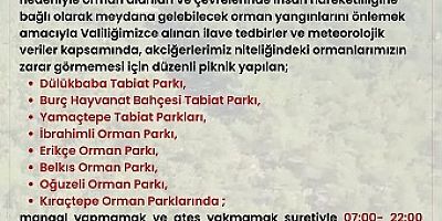 Gaziantep'te Ormanlara Girişler Yasaklandı!