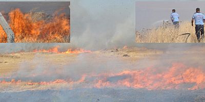 Gaziantep’te yangında 1650 dönüm anız alanı küle döndü