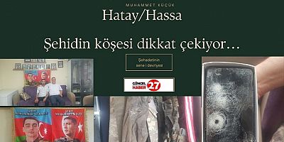 Hatay/Hassa’da Şehidin köşesi dikkat çekiyor…
