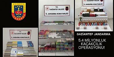 Jandarma’dan 5.4 milyonluk kaçakçılık operasyonu!