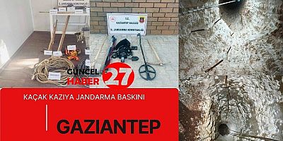 Kaçak kazıya jandarma baskını!