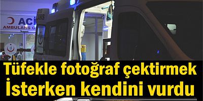 Tüfekle fotoğraf çektirmek hayatına  mal oldu