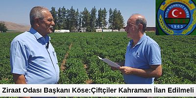 Ziraat Odası Başkanı Köse: Çiftçiler kahraman ilan edilmeli