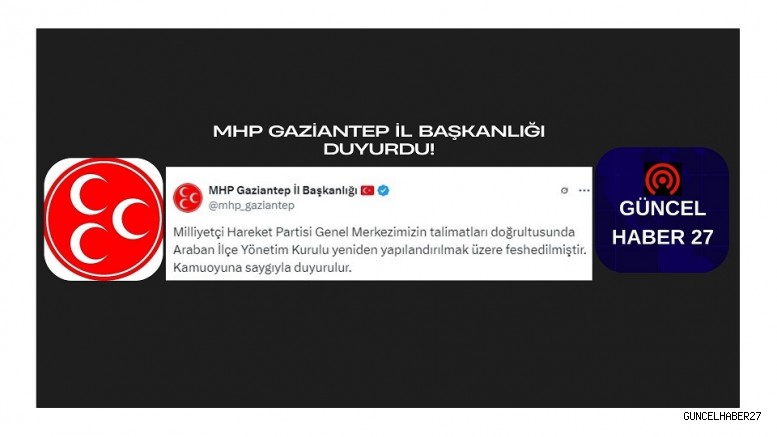 Araban İlçe Yönetim Kurulu feshedildi!