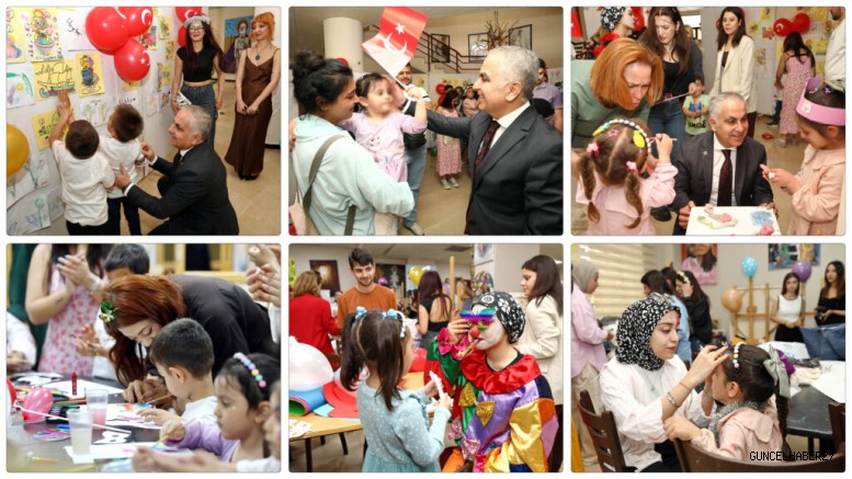 GAÜN Rektörü Doğan Çocukların 23 Nisan sergisini ziyaret