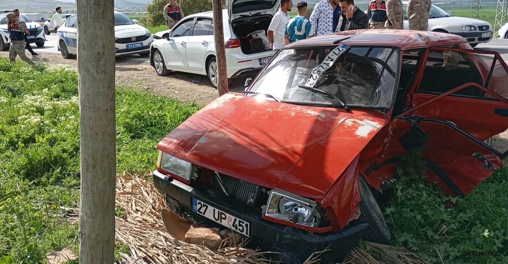 Gaziantep’te iki otomobilin çarpıştığı kazada 7 kişi yaralandı