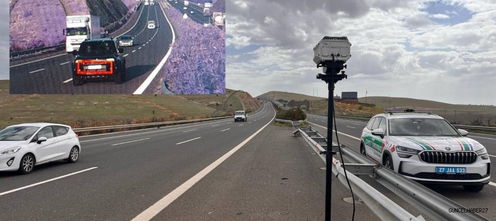 Gaziantep’te jandarmadan dronlu trafik denetimi