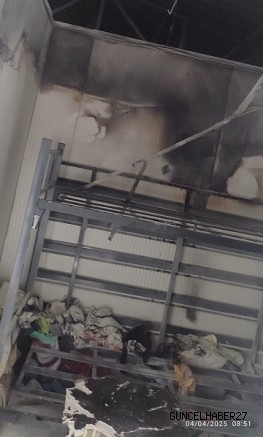 Gaziantep’te konteynır yangını