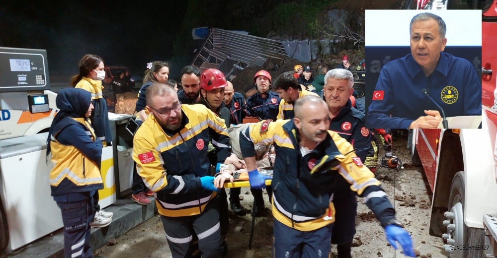 İçişleri Bakanı Yerlikaya’dan Samsun’daki heyalan açıklaması