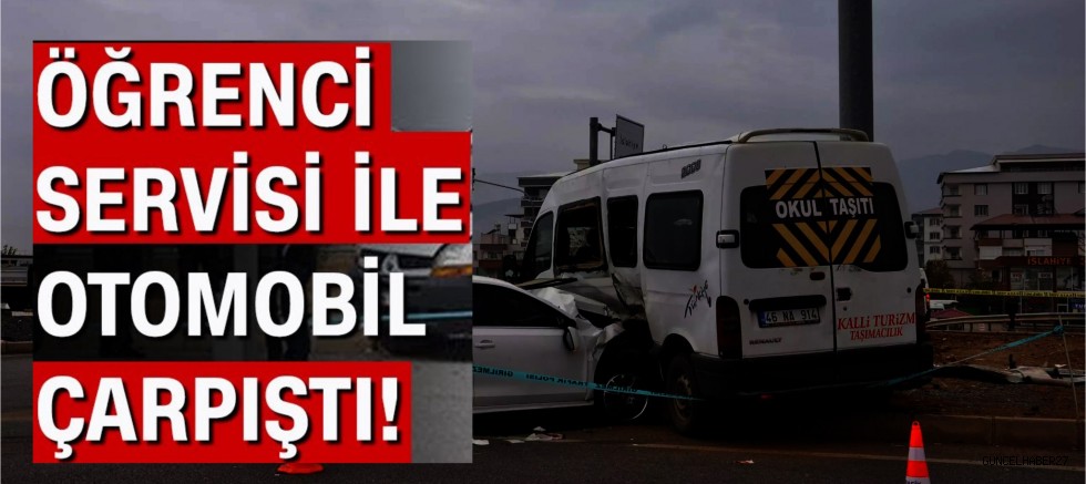 Öğrenci servisi ile otomobilin çarpıştığı kazada 9’u öğrenci 11 yaralı