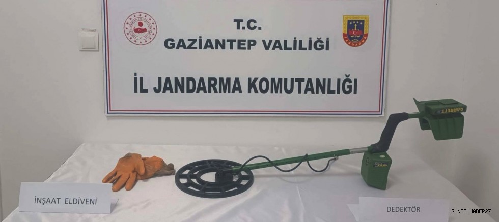 Gaziantep’te kaçak kazıya 3 gözaltı
