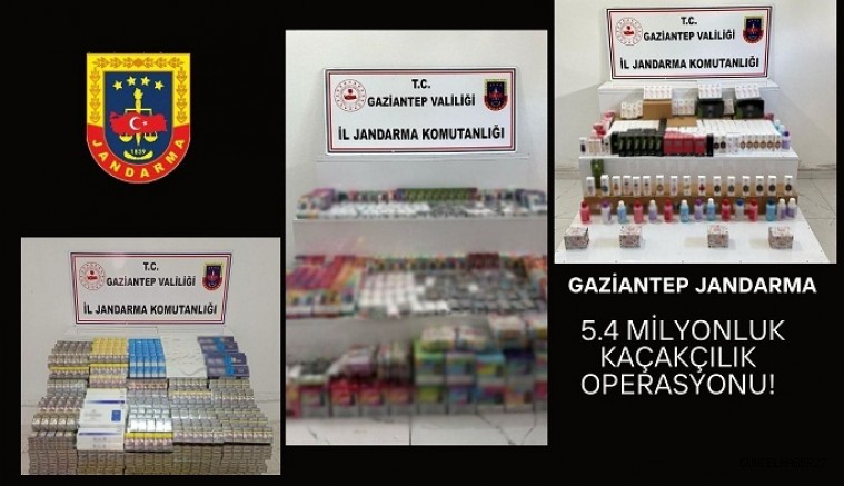 Jandarma’dan 5.4 milyonluk kaçakçılık operasyonu!
