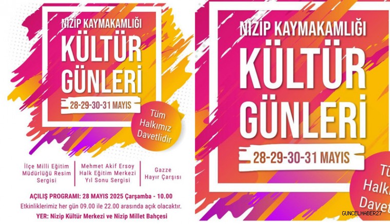 Nizip Kaymakamlığı’ndan Kültür Günleri