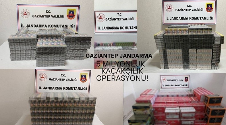Jandarma, 5 milyonluk kaçak ürün ele geçirdi