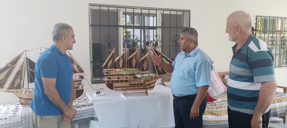 Gaziantep’te 30 yıldır gemi maketi yapıyor