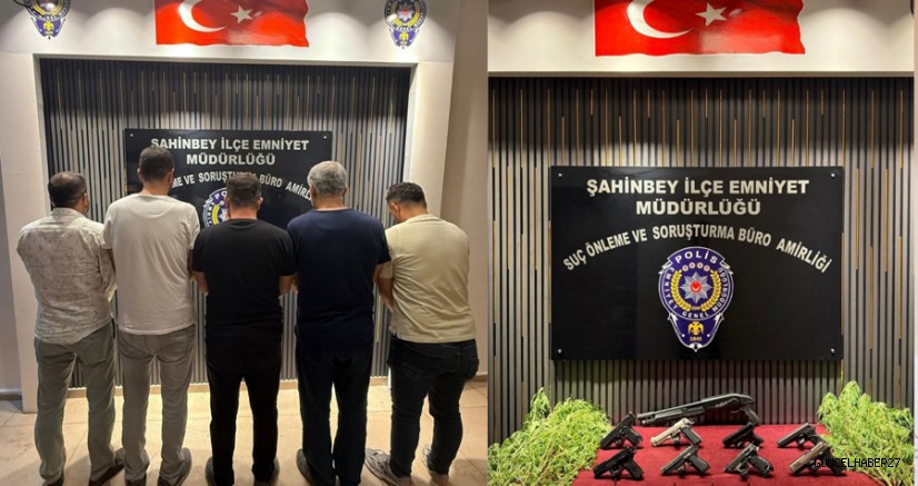 Gaziantep’te Silah Kaçakcılığı Operasyonu: 5 gözaltı