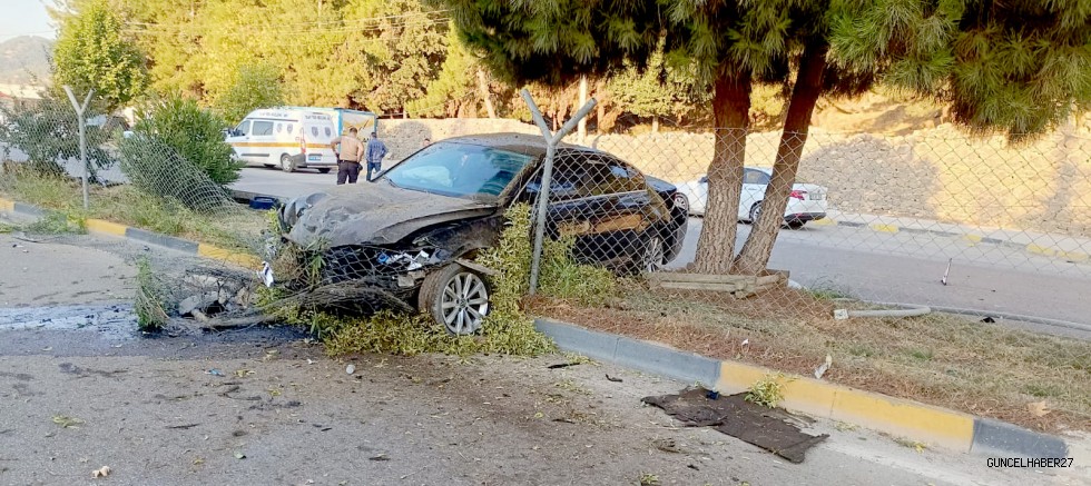 Gaziantep’te otomobil refüje çıktı