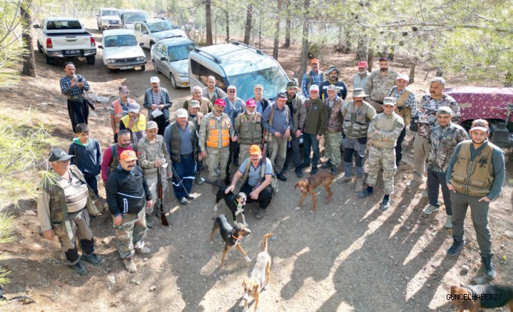 Gaziantep’te Yaban Domuzu Sürek Avı