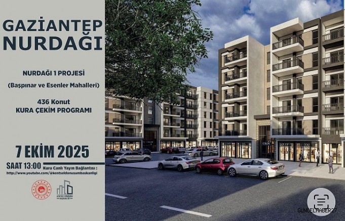 Nurdağı rezerv alan kura çekim programı 7 Ekim’de