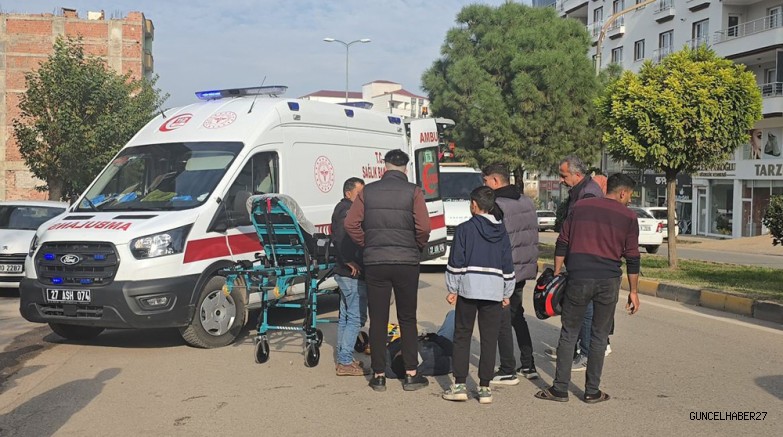Gaziantep’te minibüse arkadan çarpan motosiklet sürücüsü yaralandı