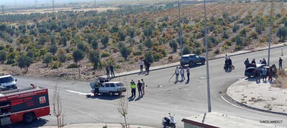 Gaziantep’te otomobillerin çarpıştığı kazada: 4 yaralı