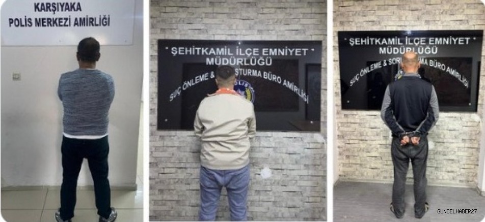 Şehitkamil’de  Firari Hükümlü 3 Şüpheli Yakalandı