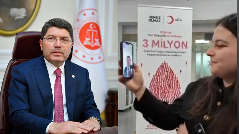 BAKAN TUNÇ, 3 MİLYONCU KAN BAĞIŞCISI TOKGÖZ’Ü TEBRİK ETTİ