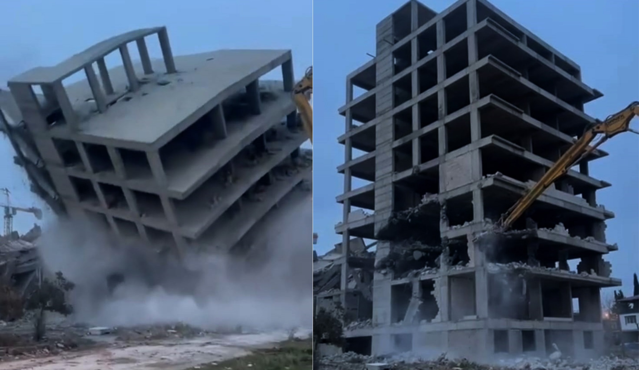 GAZİANTEP’TE 8 KATLI BİNA YIKIM ESNASINDA ÇÖKTÜ