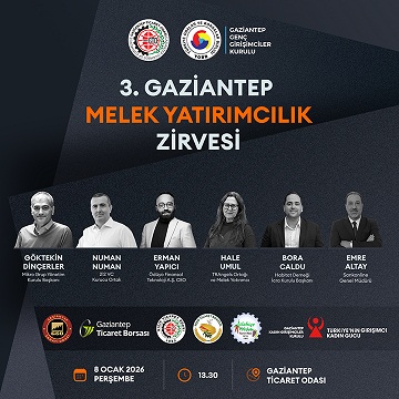 3. GAZİANTEP MELEK YATIRIMCILIK ZİRVESİ GİRİŞİMCİ İLE YATIRIMCIYI BULUŞTURUYOR