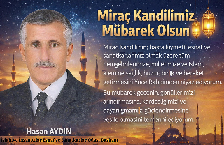 AYDIN’DAN ‘MİRAÇ KANDİLİ’MESAJI
