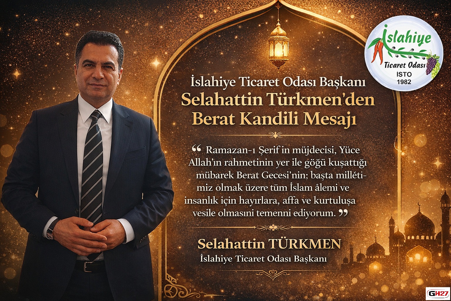 İSTO BAŞKANI TÜRKMEN’DEN BERAT KANDİLİ MESAJI