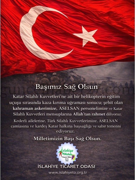 İSTO’DAN KATAR’DAKİ HELİKOPTER KAZASI İÇİN TAZİYE MESAJI