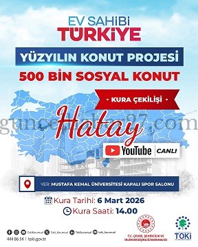 500 BİN SOSYAL KONUT HATAY HAK SAHİPLİĞİ BELİRLEME KURASI-CANLI-