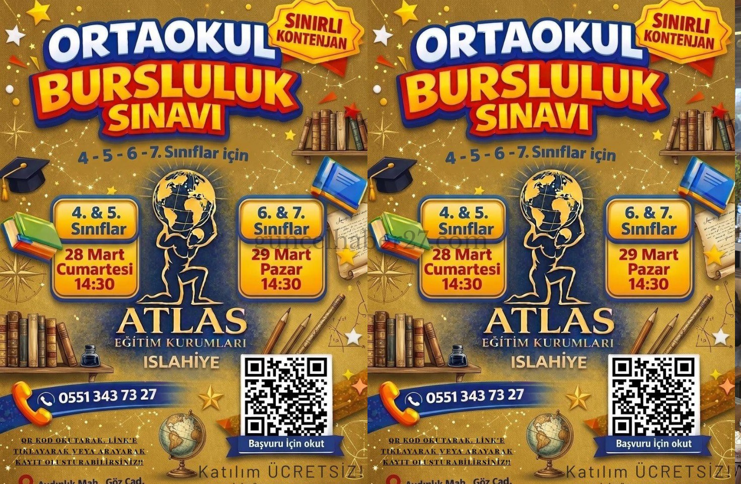 ATLAS DERSHANESİNDE BURSLULUK SINAV HEYACANI