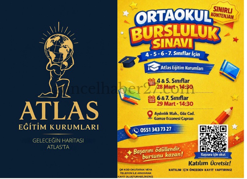 ATLAS DERSHANESİNDE BURSLULUK SINAVI