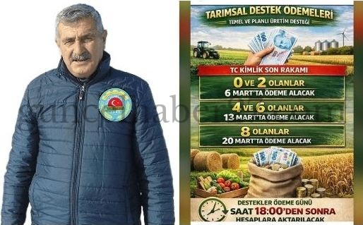 TARIMSAL DESTEK ÖDEMELERİ MART TAKVİMİ AÇIKLANDI