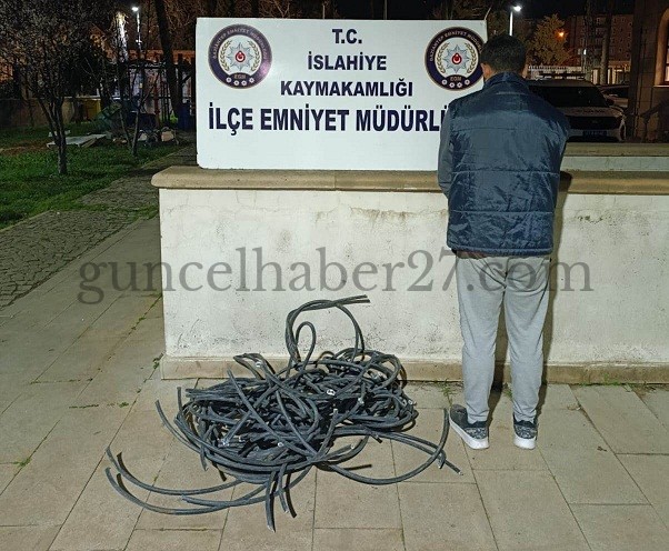 İSLAHİYE’DE KABLO HIRSIZLIĞI, EMNİYET MÜDÜRLÜĞÜ EKİPLERİNİN TİTİZ ÇALIŞMASIYLA  AYDINLATILDI