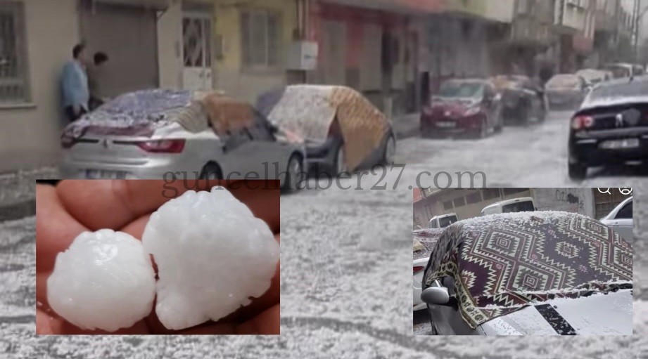 DOLU YAĞIŞINA KARŞI ARAÇLARINI KORUMAYA ALDILAR