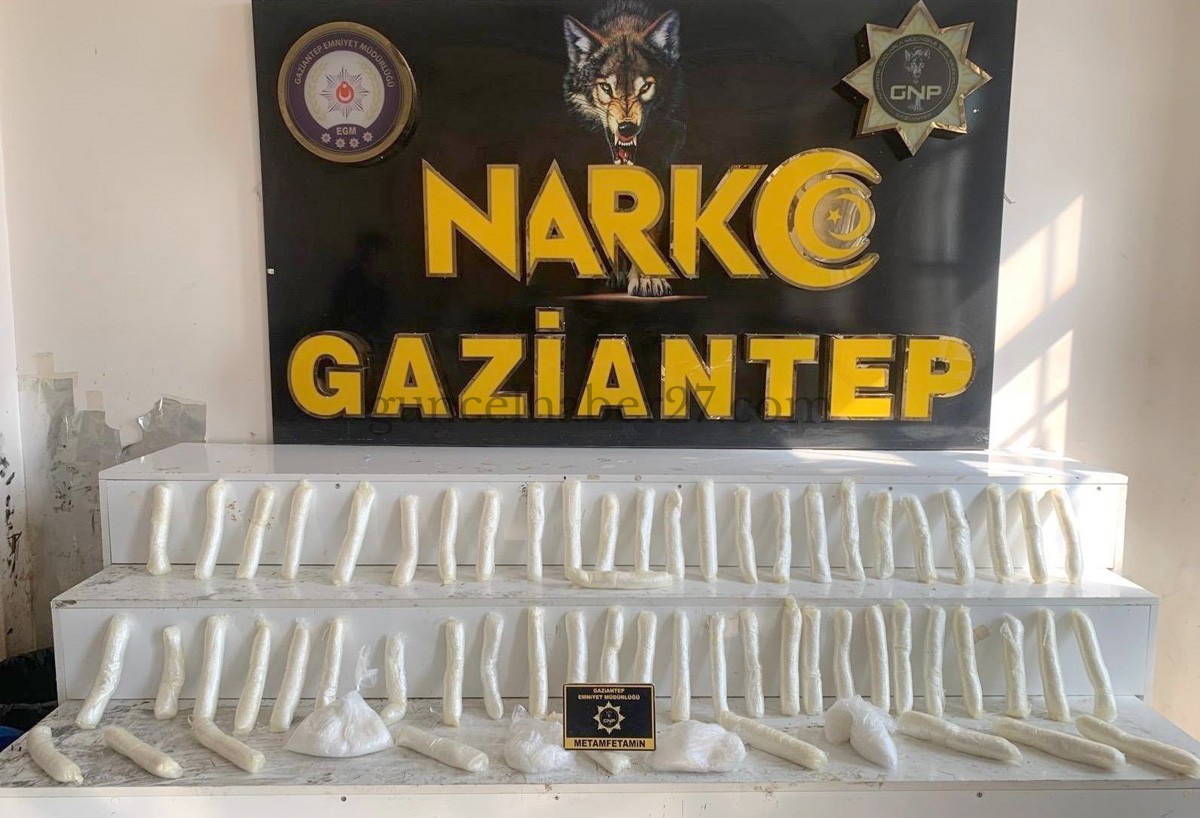 GAZİANTEP’TE 10 KİLO METAM FETAMİN ELE GEÇİRİLDİ
