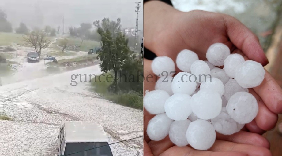 YENİCELİ’Yİ ‘SÜPER HÜCRE’ DOLU İLE VURDU