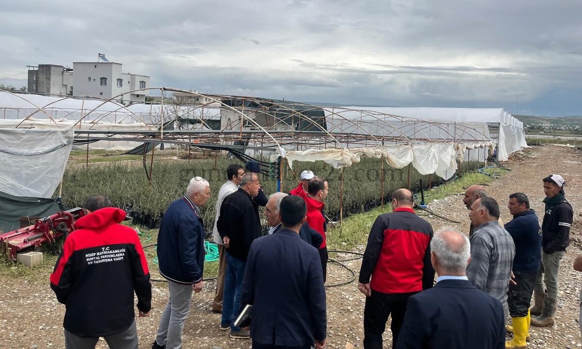 GAZİANTEP’TE TARIM ARAZİLERİNDE ZARAR TESPİT ÇALIŞMASI