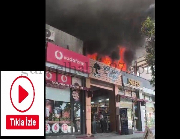 İSLAHİYE’DE ÇARŞININ ÜST KATINDA ÇIKAN YANGIN PANİĞE NEDEN OLDU