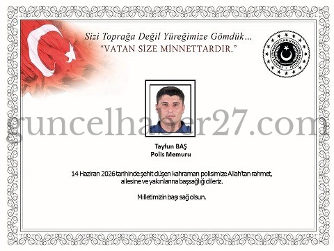 MSB’DEN ŞEHİT POLİS MEMURU BAŞ İÇİN TAZİYE MESAJI