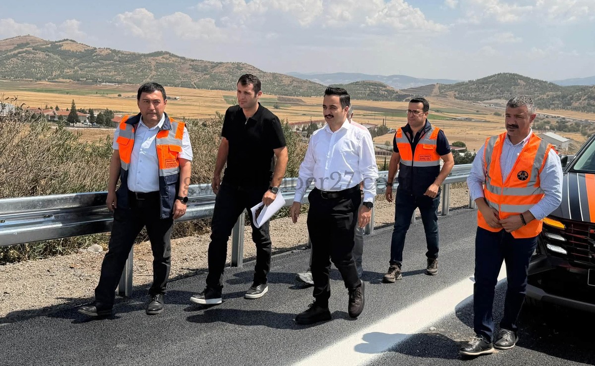NURDAĞI KAYMAKAMI ERCİYAS YOL ÇALIŞMASINI İNCELEDİ